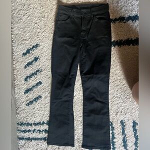 MOTHER The Insider Crop Black Denim